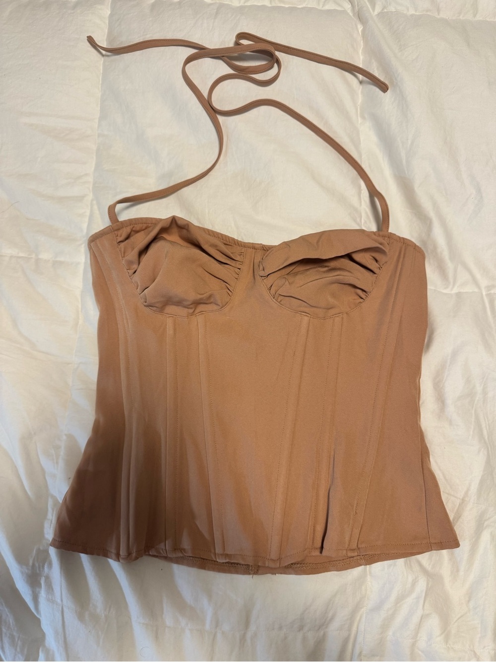 PrettyLittleThing Corset Halter Top